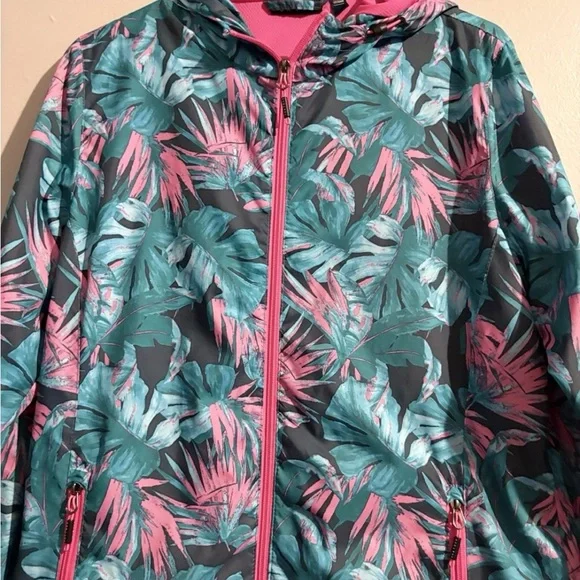 PGA Tour Women's Long Sleeve Hood Full Zip Jacket Bahama Paradise Jacket Size L - Picture 4 of 11